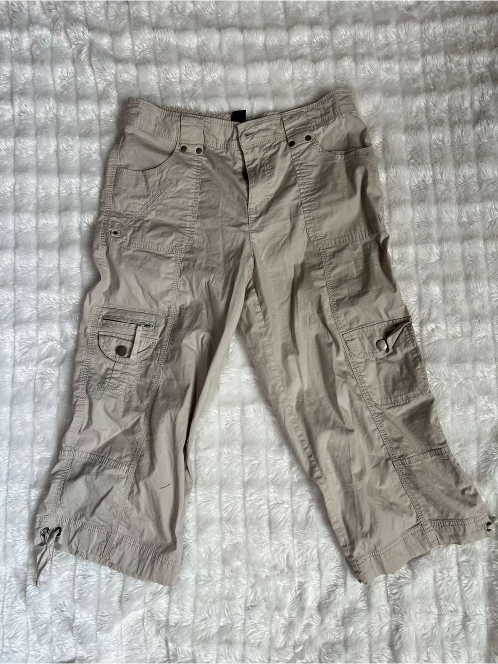 Women’s Beige Cargo Pants - Lightweight Utility Style